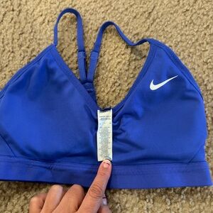 Nike Royal Blue Lightweight Sports Bra with Swoosh